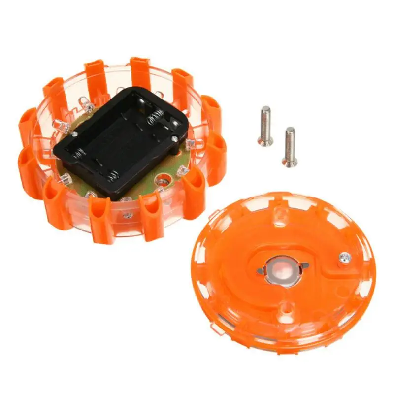 8/15LED Flash Emergency Lamp Disc Beacon Warning Light Magnetic Base Roadside Flare Car Portable Breakdown Signal Strobe 8 | Спорт и