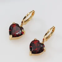 new fashion waterdrop earrings drop earrings for womens earrings gold filled heart stone zircon earrings wedding jewelry