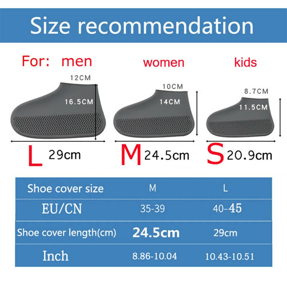

Newly High Quality Waterproof Shoe Covers Cycling Rain Reusable Silicone Elastic Anti-Slip Protection for Outdoor YA88
