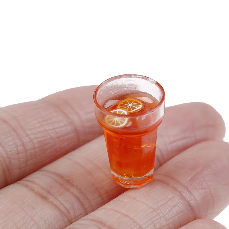 

3Pcs 1/12 Dollhouse Miniature Accessories Mini Fruit Tea Milk tea Cup Simulation Miniature Drinks Model Toy Doll Home Decoration