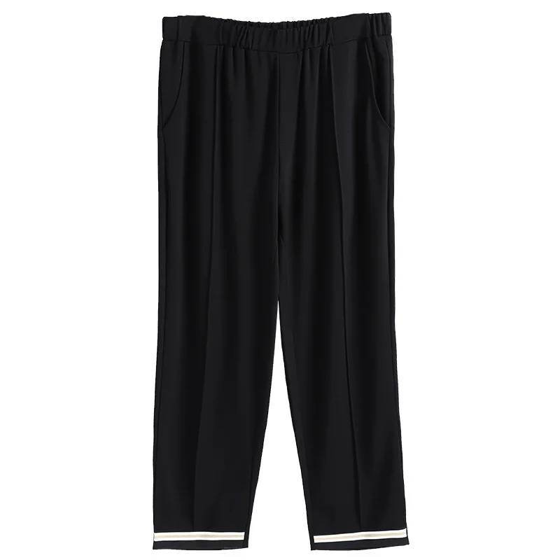 

2019 Autumn Women Pants Ladies Large Size Straight Black Casual Trousers Women Plus size pantalones mujer Female Bottoms