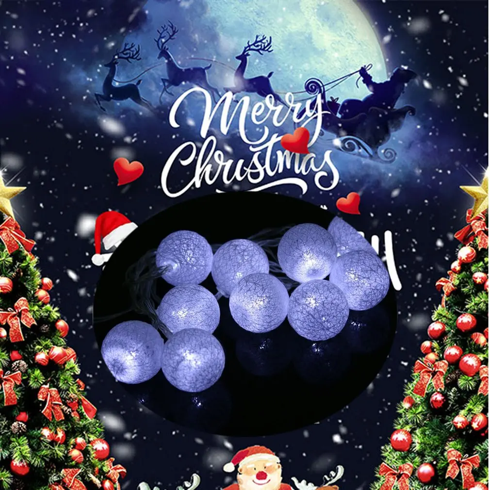 

1.3m 10 LED Light String Creative Wool Ball Lamp Battery Operated Home Indoor Decor Fairy Light for Christmas Wedding Party