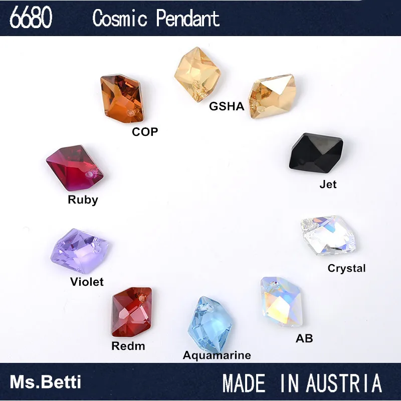 1 Piece 6680 Cosmic Pendant 40mm Crystal From Austria Loose Beads Rhinestone For DIY Jewelry Making 100% Original