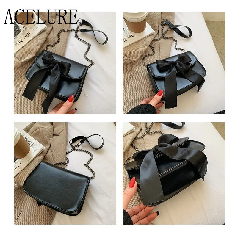 

ACELURE New Mini Handbags Luxury Women Fashion Shoulder Messenger Bag Phone Purse Simple Style Crossbody Bags for Women Flap