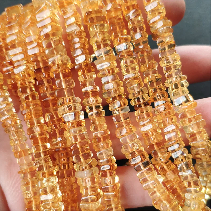 Квадратные бусины цитрина 4-4 5 мм AAA для самостоятельного изготовления ювелирных