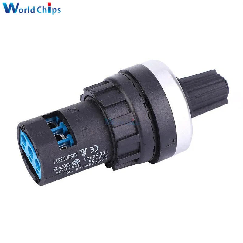 LA42DWQ-22 1K 2K 5K 10K 20K 50K ohm 22mm диаметр горшки поворотный потенциометр-преобразователь Регулятор сопротивление инвертора скорость привода