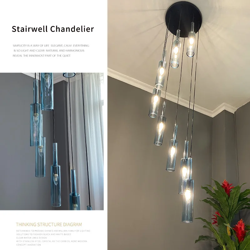 売却 階段クリスタルスパイラルシーリングライト,屋内照明,天井固定具,サスペンション