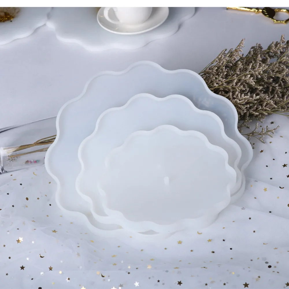 3 шт. круглые формы для подставок в виде цветов литья из смолы силиконовые фруктов