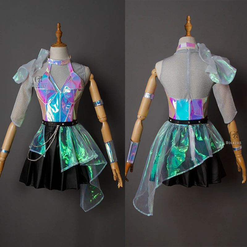 Женский костюм для косплея ROLECOS KDA Seraphine сексуальное вечервечерние платье с юбкой