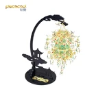 Кусок крутой 3D металлический пазл Серебряный саше с узорами винограда, цветка и птицы наборы моделей DIY Лазерная вырезка сборка головоломки игрушки подарок