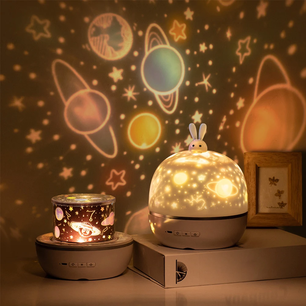 

Warm 360Rotatable Multicolor Changing LED Rechargeable Starry Sky Projector 8 Flim Patterns Universe Colorful Flashing Star Gift
