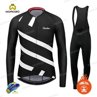 men clothing winter cycling clothing set sports team long sleeve fleece thermal keep warm new arrival 2022 mountain bike maillot