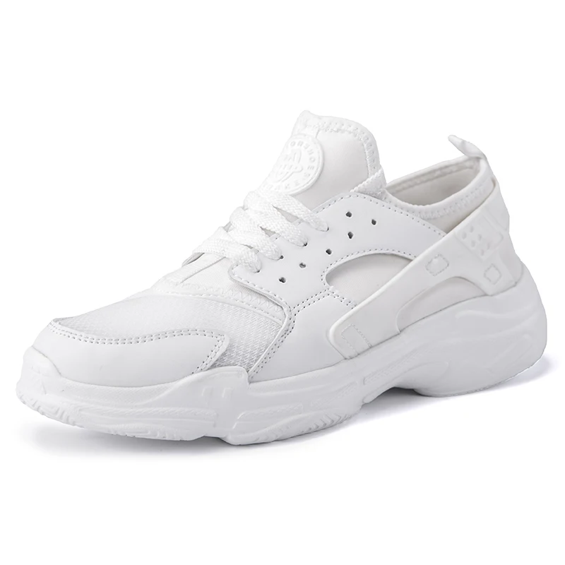 Новинка модные удобные мужские кроссовки на шнуровке белые Повседневная