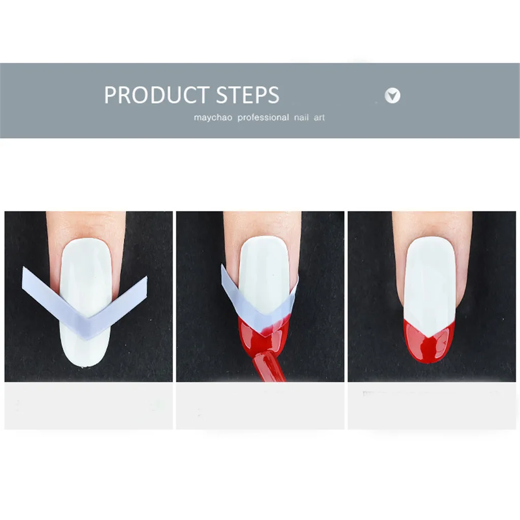 24 листа для французского маникюра форма ногтевого дизайна направляющая наклейка