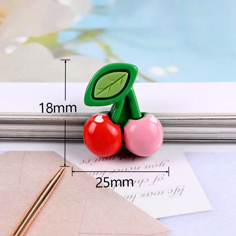 10 штук искусственный бриллиант из смолы с милым клубничным принтом авокадо