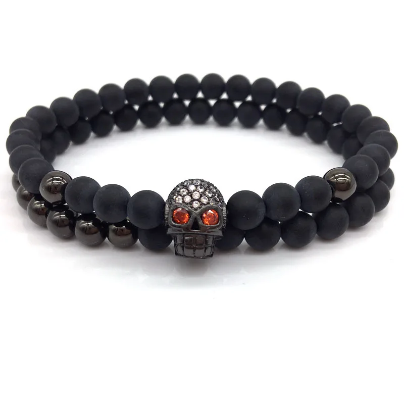Мужской браслет из двух частей с черепом новинка 2020 Модный классический