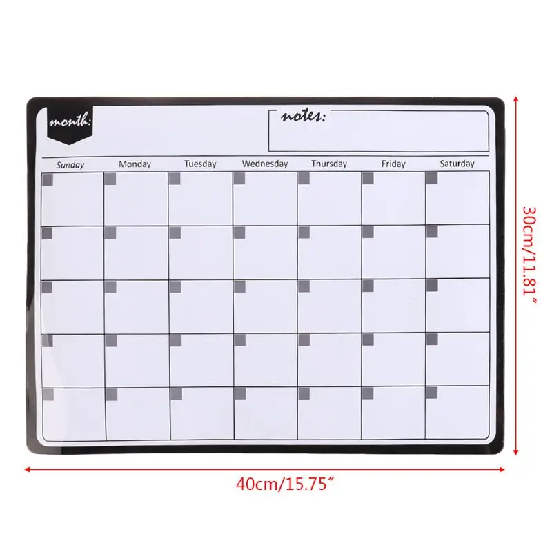

A3 Monthly Planner Soft Magnetic Whiteboard Fridge Magnets Drawing Message Board Remind Memo Pad Calendar