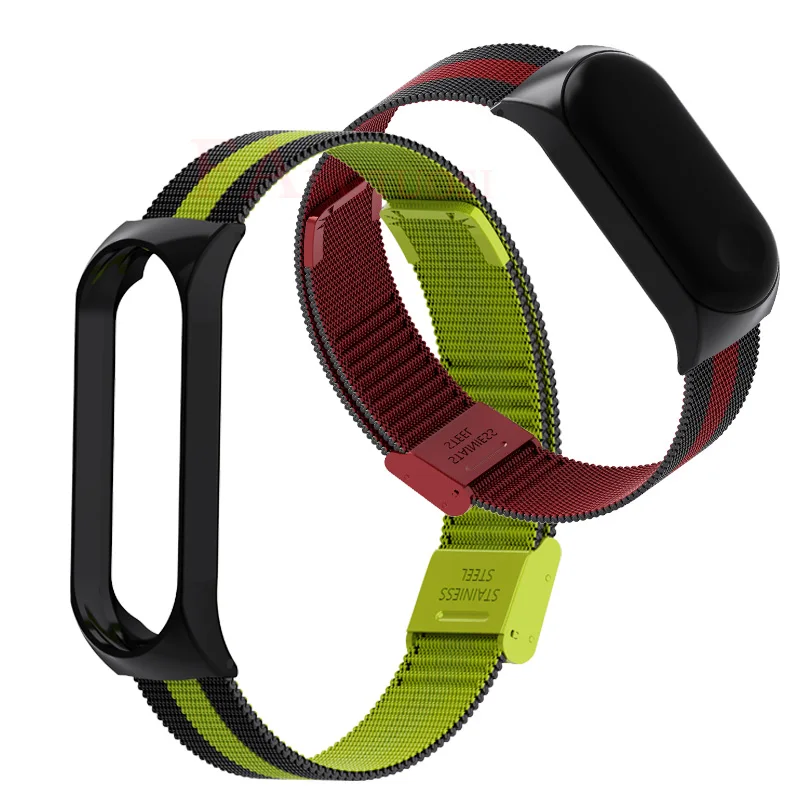 FANGTUOSI mi band 3 4 металлический ремешок для Xiaomi mi Band 3 4 смарт-браслет ремешок из нержавеющей стали mi Band 4 3 ремешок на запястье