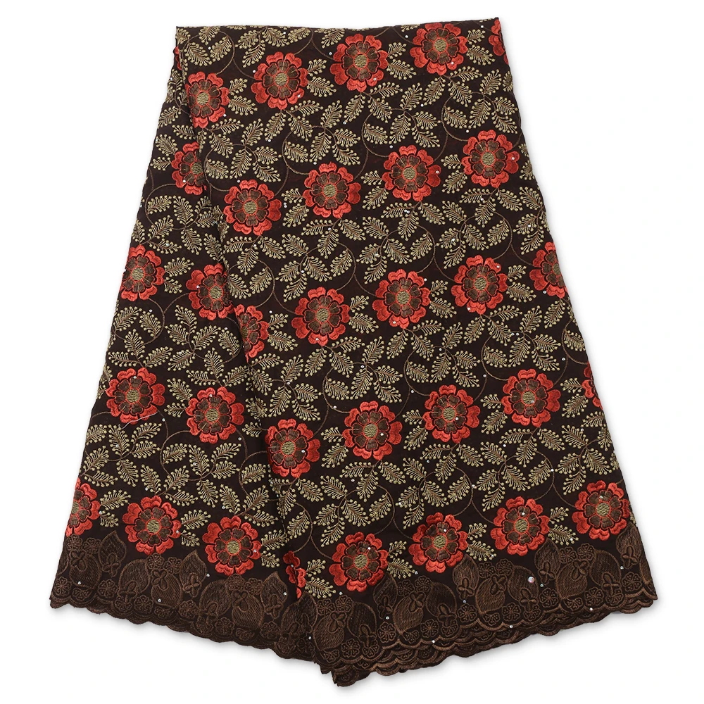 

Swiss Voile Lace In Switzerland High Quality Embroidery African Lace Fabric Fashion French Cotton Lace Tulle Fabric 4072B-2