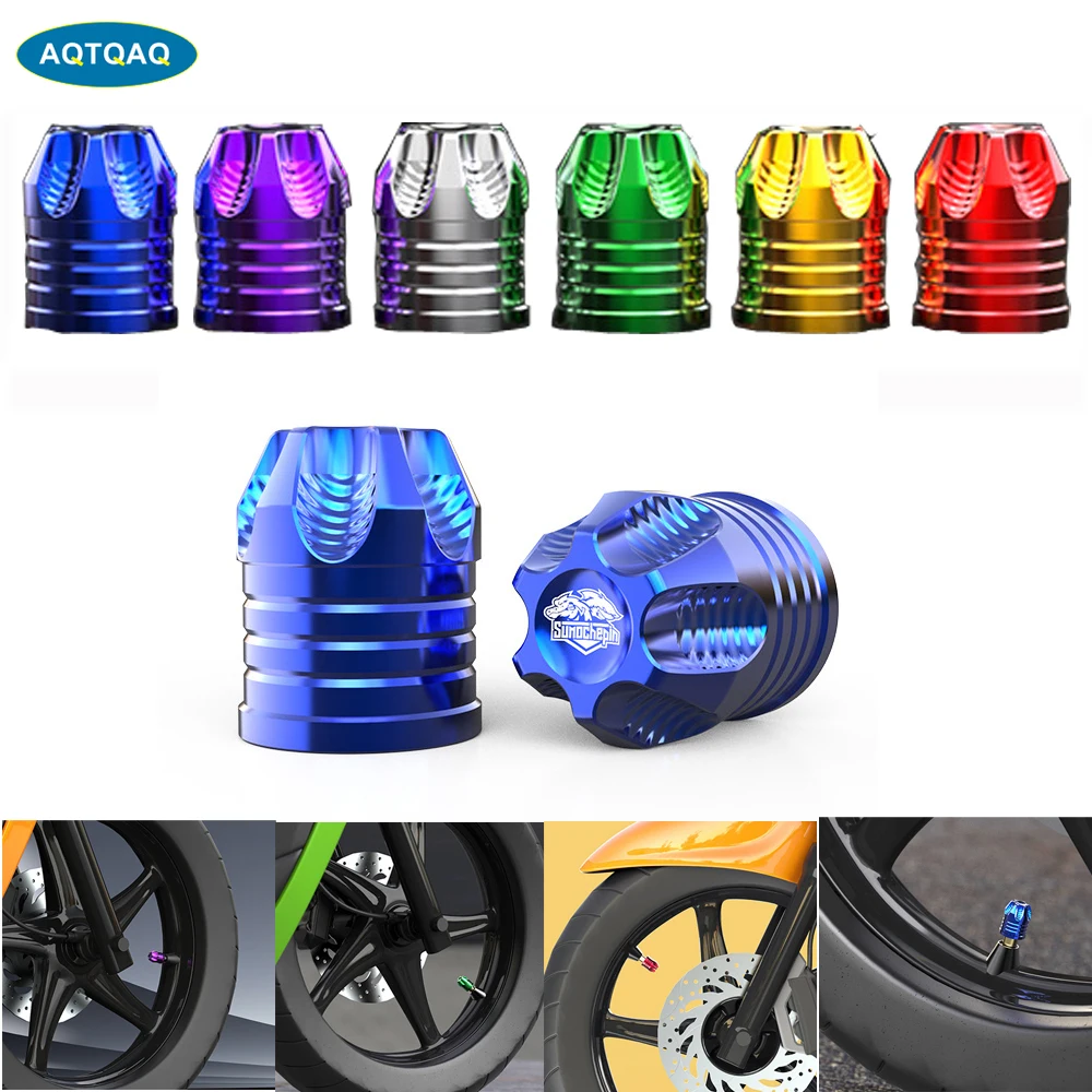 

4Pcs Tire Valve Caps, New Style Valve Stem Caps For Valve Core Cap Aluminum Alloy Tubeless Tire Bicycle Vehicle Motorcycle Bike