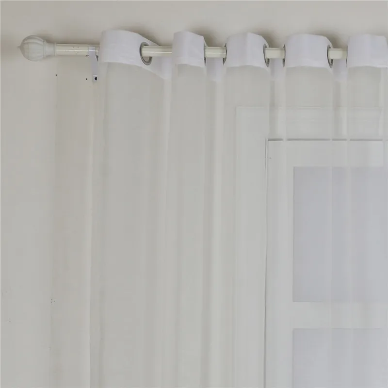 Маленькие Прозрачные тюлевые шторы из вуали с принтом свежих цветов для гостиной