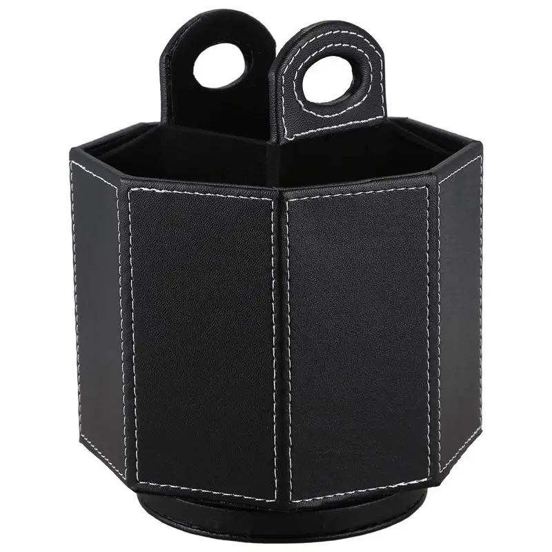 

PU Leather Rotatable Remote Control Holder Storage box for TV Remote Phone Eyeglasses