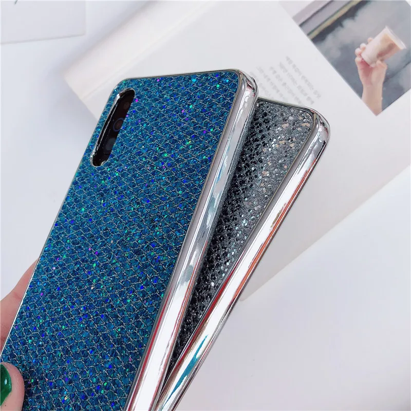 Мягкий пластиковый чехол с блестками для samsung Galaxy A30 A50 A70 S10E S10 S9 S8 плюс S7 край A3 A5 J3