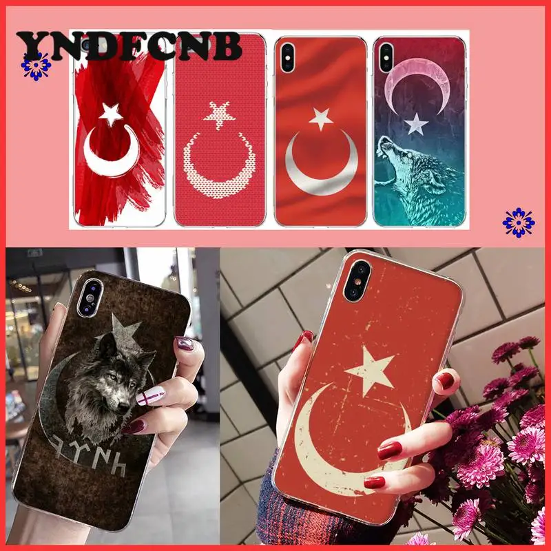 YNDFCNB мягкий резиновый чехол с турецким флагом для телефона iPhone 8 7 6 6S Plus X XS MAX 5 5S SE XR