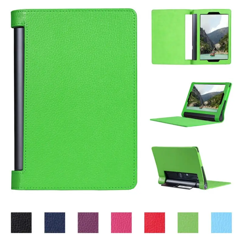 Зеленый Ручка+ пленка для lenovo Yoga Tab 3 10 X50F X50M X50L 10,1 дюймов настольный Магнитный чехол Litchi чехол-подставка из искусственной кожи - Цвет: Зеленый