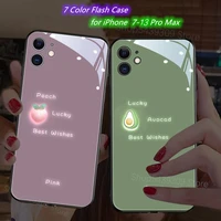 shining protect phone shockproof glasses cover for apple iphone 7 8 plus 11 xs xr max sound acoustic control mobile phone case