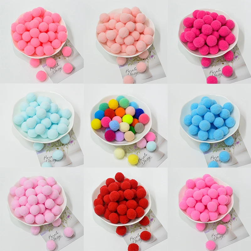 

Pompoms 8mm 10mm 15mm 20mm 25mm 30mm Soft Pompones Fluffy Plush Crafts DIY Pom Poms Ball Furball Home Decor Sewing Supplies