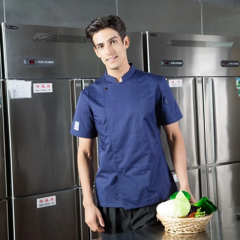 Одежда с коротким рукавом для отеля кухни ресторана пекарни Мужская и Женская
