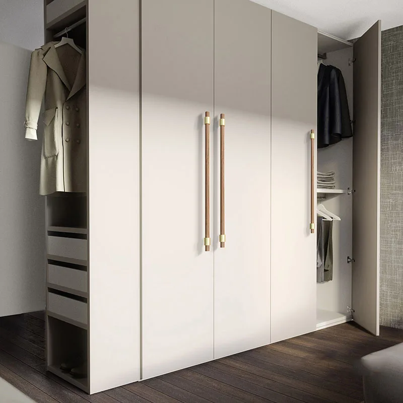 Длинная латунная деревянная ручка для шкафа и ручки Мебельная спальни кухни в