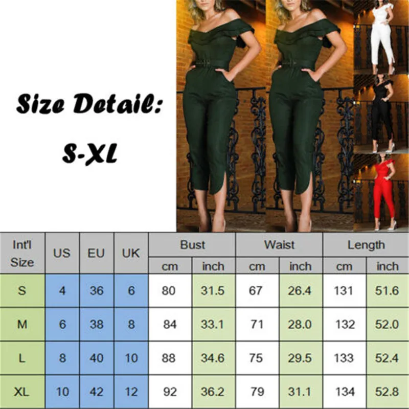 

Summer Women Ladies Clubwear Solid Playsuit Bodycon Party Jumpsuit Romper Trousers New