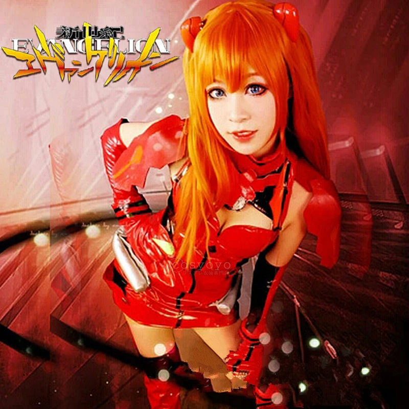 Аниме Asuka Langley Soryu Косплей Костюм EVA Cos платье H |