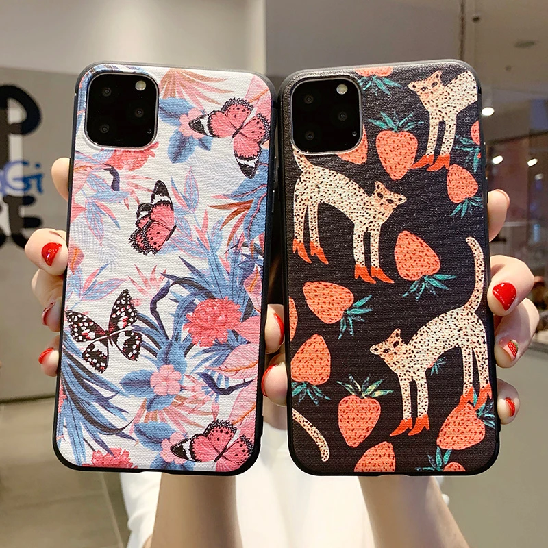 Милый мультяшный чехол для iPhone 11 Pro XS Max XR 11Pro X леопардовая Бабочка Мягкий