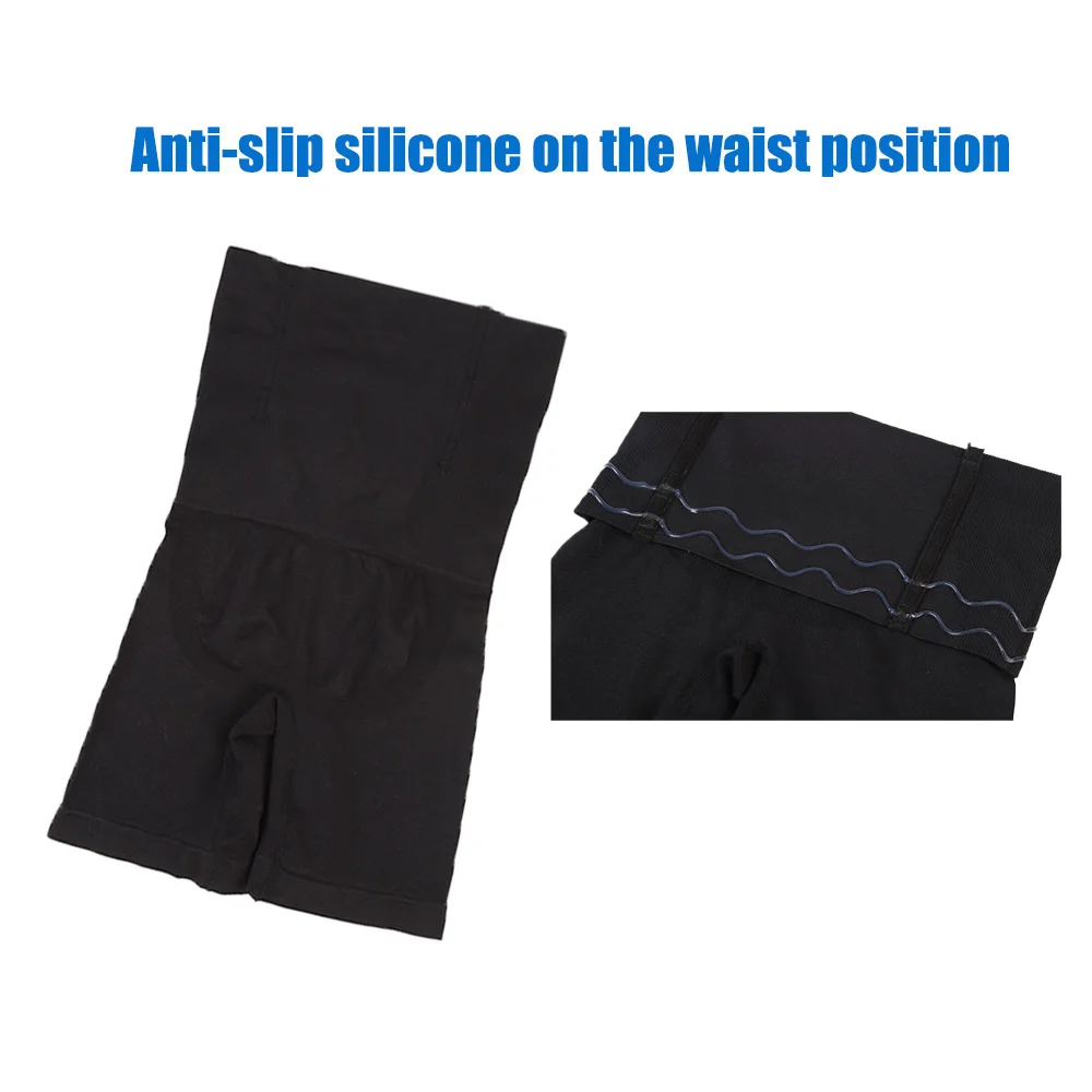 Black Silicone New Женские Противоскользящие силиконовые Shapermint Empetua, на каждый день, шорты с высокой талией, штаны, женские трусы для коррекции фигуры, эффективные трусики для контроля - Цвет: Black Silicone New