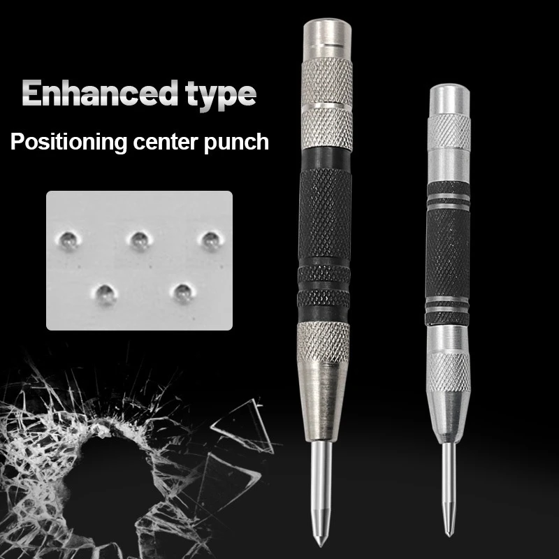 

Automatic Center Punch Center Pin Spring Mark Center Punch Tool 128/155mm Wood Indentation Mark Woodworking Portable Puncher