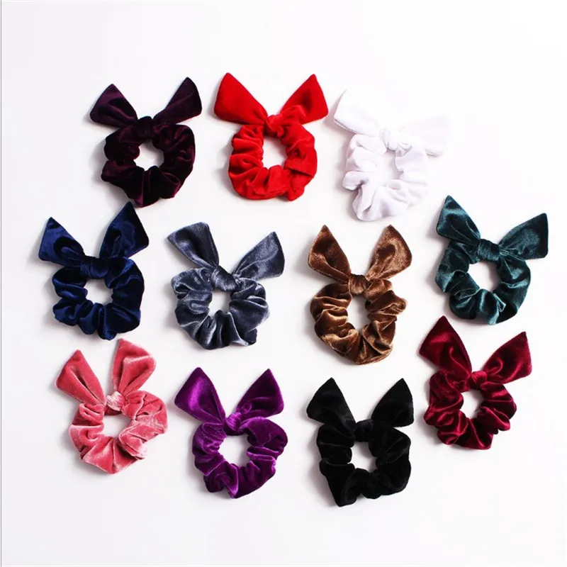 Милые винтажные резинки для волос 1 шт. женские эластичные с ушками кролика