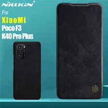 Nillkin Flip Case for Xiaomi Poco F3 Redmi K40 Pro Case Back Cover Protective Qin PU Leather 360 Cases for Redmi K40 Pro Plus