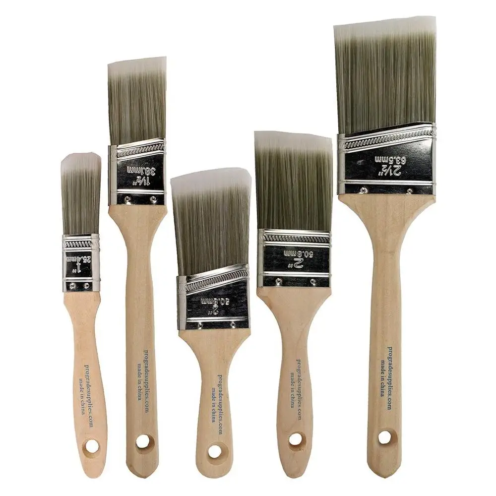 

5pcs/set Paint Brush Oblique Mouth Oil Brush Professional Paint Tool Special Paint Brush For Decoration
