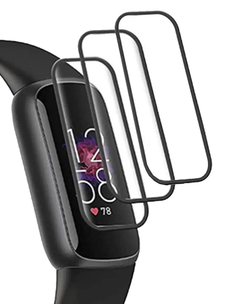 

ForFitbit Luxe 3pcs 3D Curved Full Coverage Screen Protector ForFitbit Luxe Full Cover Screen Protectors Smartwatch Accessories