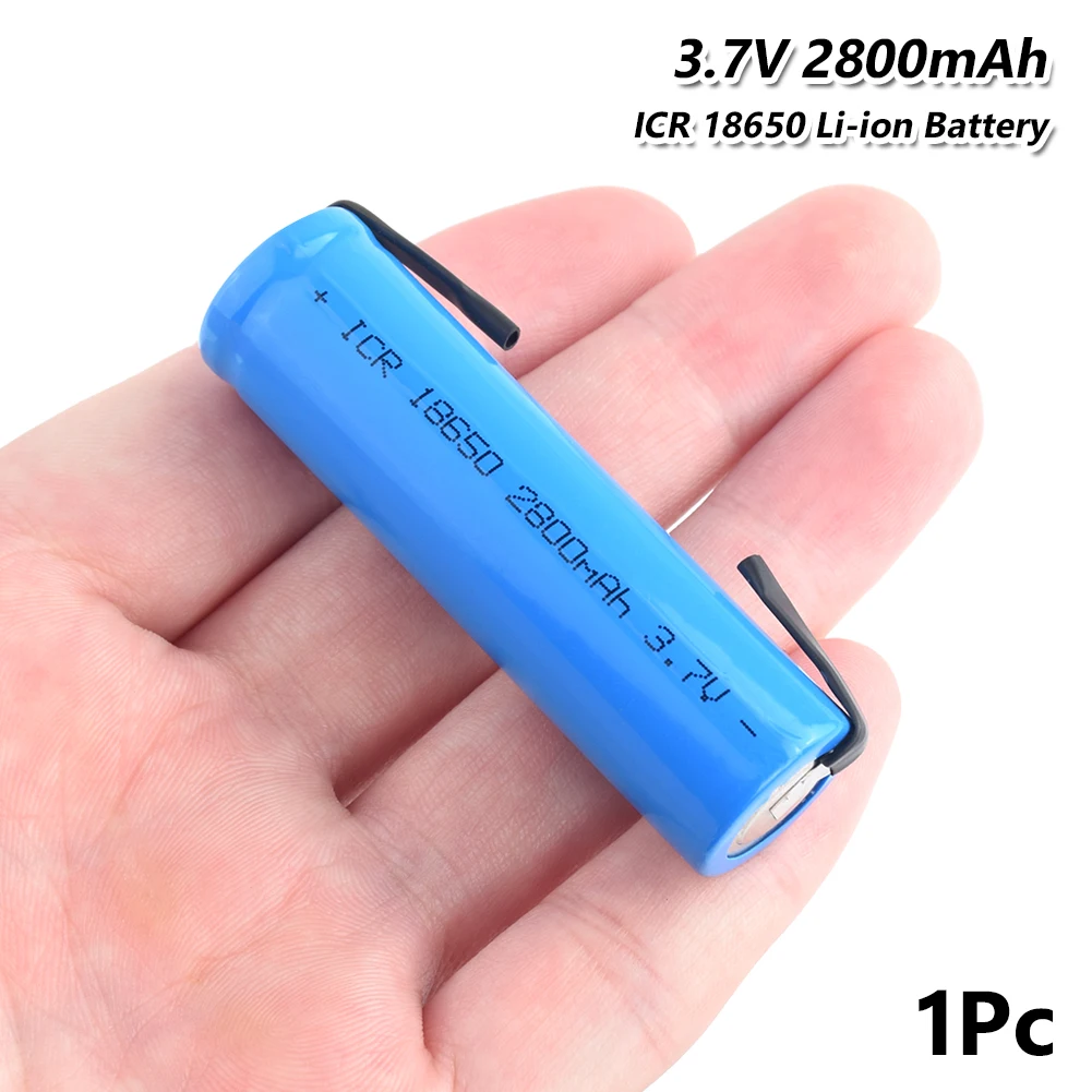 

2PCS 2800mAh Rechargeable 18650 Battery 3.7V ICR 18650 Li-ion Lithium Battery For Headlamp Laptop Torch LED Lamp