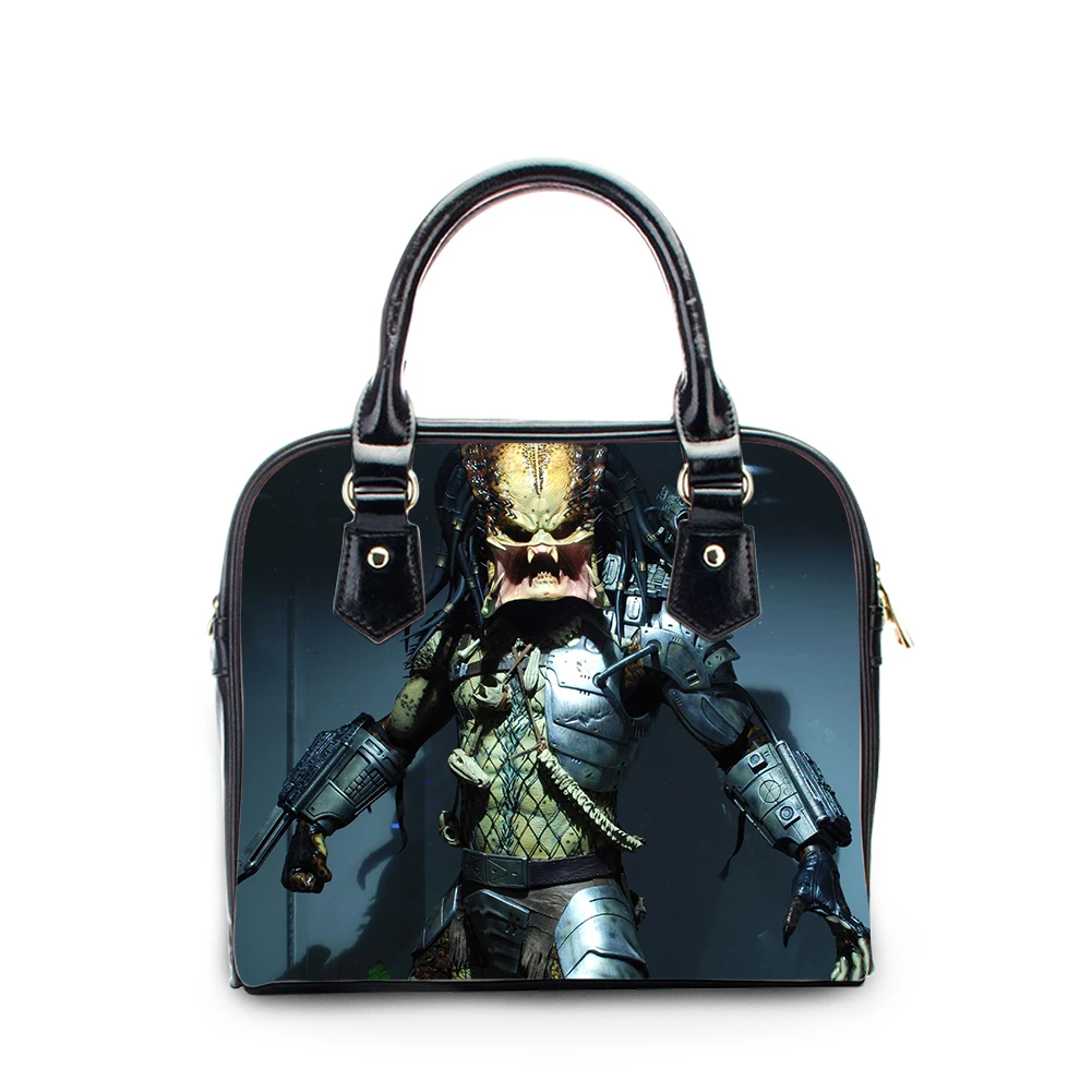 

Cusotm Predator Print Handbag Women Luxury Hand Bag Totes Ladies PU Leather Shoulder Crossbody Bag Feminine Cosplay Costumes