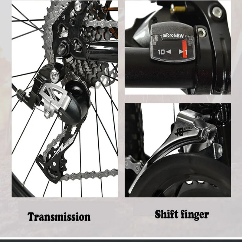 Складной горный велосипед колеса 24 дюйма 21 скорость двойная амортизация