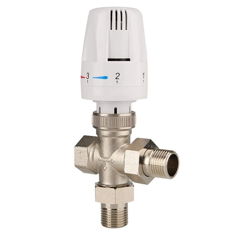 Promotion! 3 Way Thermostatic Radiator Valve Brass Cross Type Automatic Temperature Control or Water Oil Non-Corrosive a | Инструменты