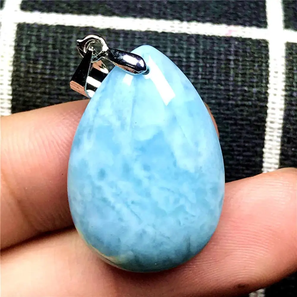 100% натуральная синяя подвеска Larimar для женщин и мужчин с кристаллами 26x18x6 мм