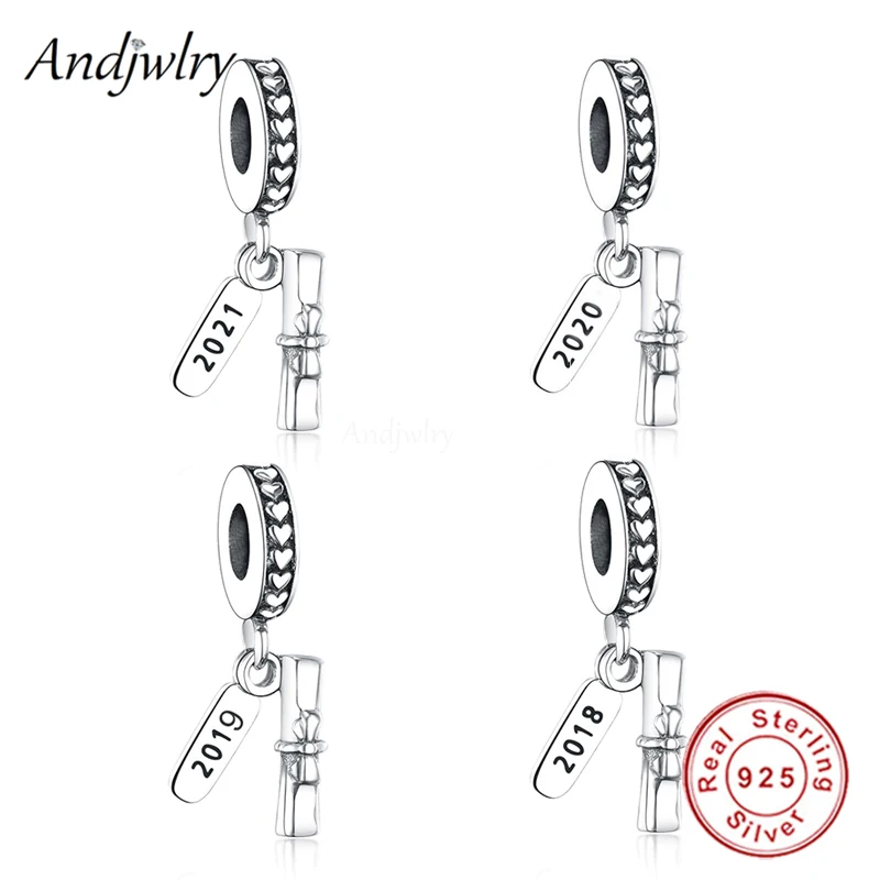 

2021 Graduation Charms Dangle Charm Fit Charms Bracelet Orignal 925 Sterling Silver Pendant Charm DIY Berloque
