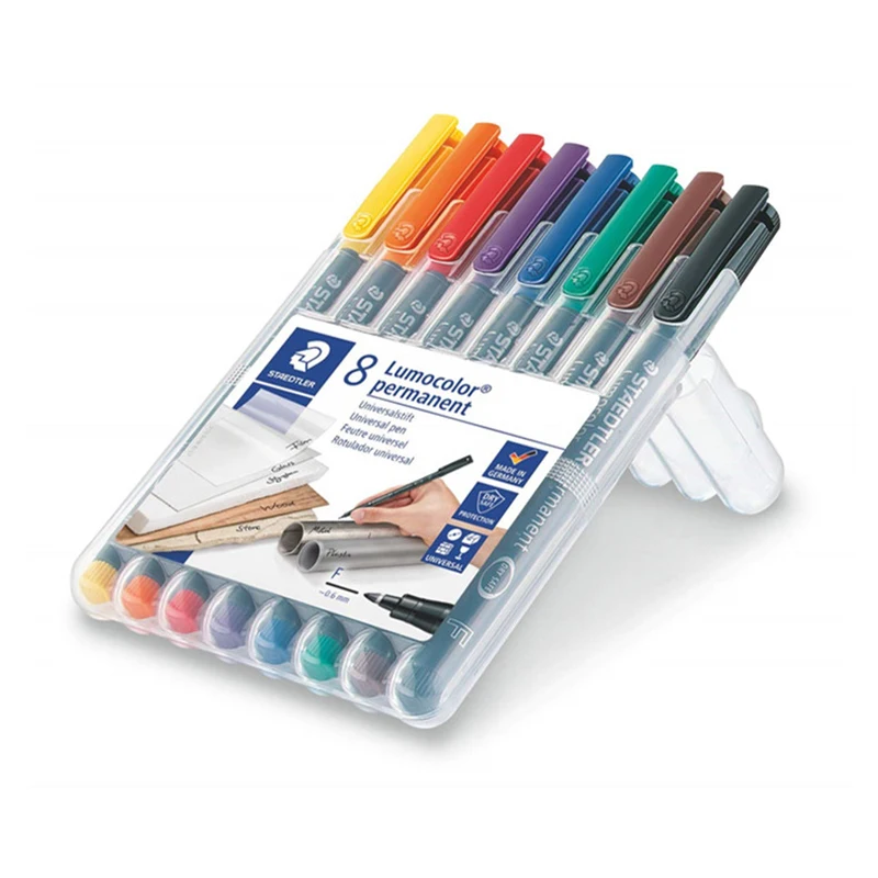 Маркеры STAEDTLER масляные 318 WP8 0 6 мм набор из 8 цветов | Канцтовары для офиса и дома