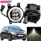 Автомобильные светодиодсветодиодный Противотуманные фары 2 в 1 H11 12 В для Citroen C3 FC _ Hatchback 2005 2006 2007 2008 2009 2010 с дневными ходовыми огнями Angel eye